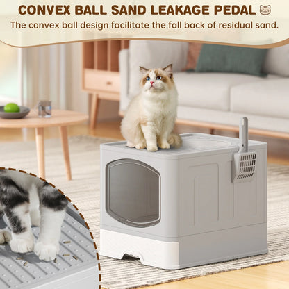 Disposable Litter Boxes for Cats, Large Sized 5-Pack, Disposable Cat Litter Box for Rabbits, Guinea Pigs, Small Animals or Travel, Extra Thick, Very Sturdy and Durable and Water Resistant